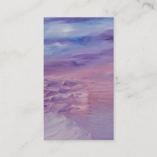 Lila Sonnenuntergang Blau Rosa Farbige Abstrakte K Visitenkarte