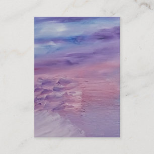 Lila Sonnenuntergang Blau Rosa Farbige Abstrakte K Visitenkarte