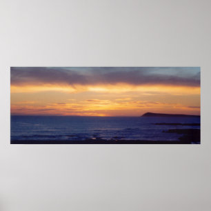 Lila Sonnenuntergang-Foto Poster
