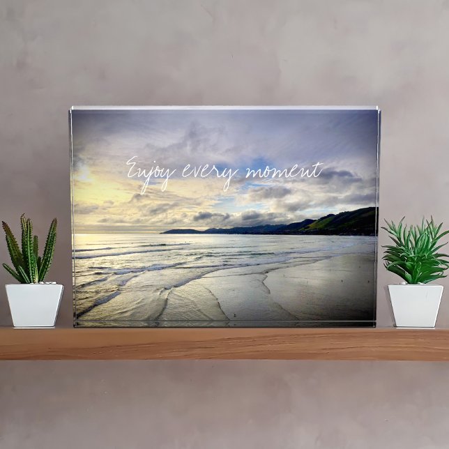 Lila Sonnenuntergänge am Strand genießen jeden Mom Fotoblock (Von Creator hochgeladen)