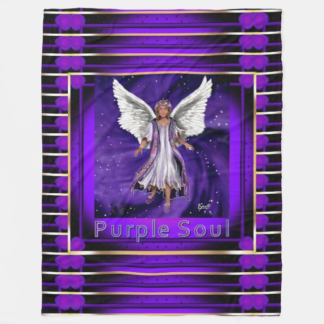 Lila Soul Fleece Blanket (Vorderseite)