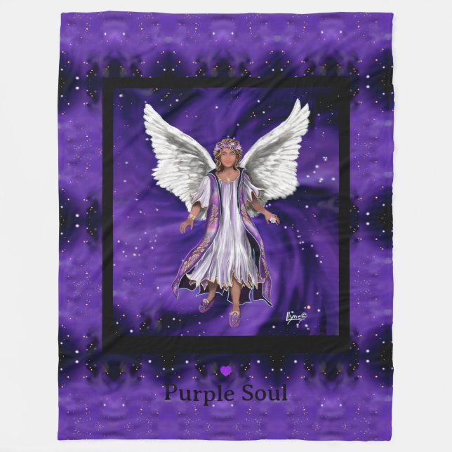 Lila Soul Fleece Blanket (Vorderseite)
