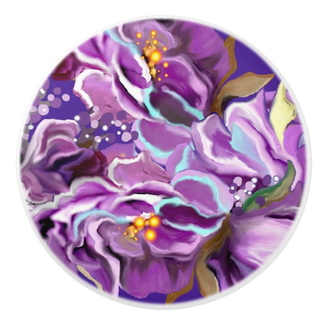 Lila Soul Keramik Keramikknauf (Vorderseite)