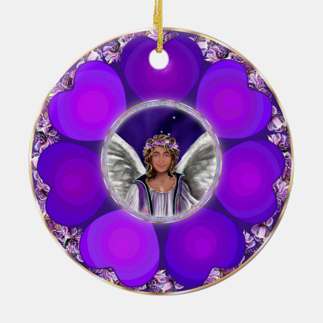 Lila Soul Keramik Ornament (Hinten)