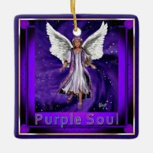 Lila Soul Keramik Ornament