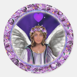 Lila Soul Runder Aufkleber