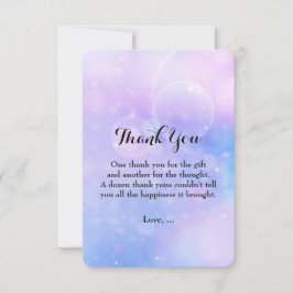 Lila Spacey Lights Geburtstagsparty Danke Karte