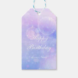 Lila Spacey Lights Kosmische Galaxie Party Geschen Geschenkanhänger