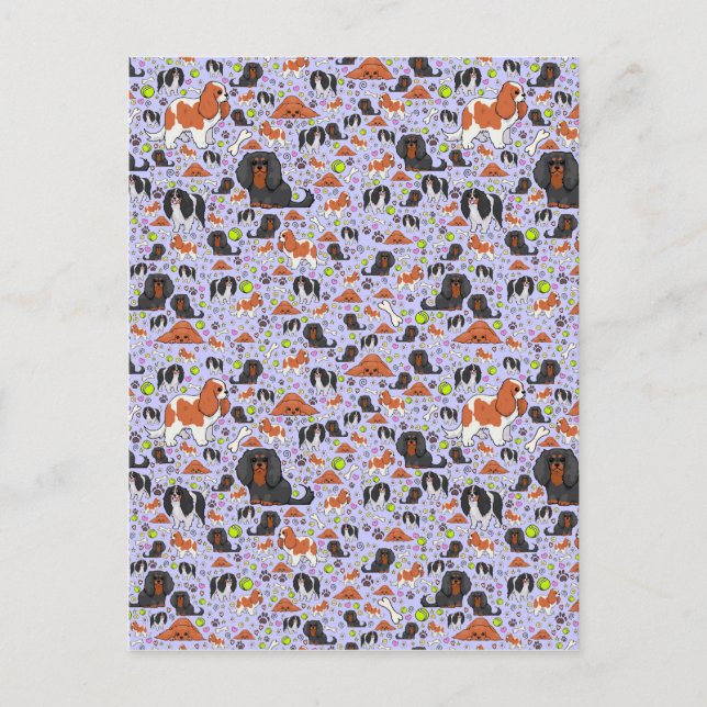Lila Spaniels Postkarte (Vorderseite)