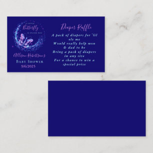 Lila Sparkle Butterfly Babydusche Windelwanne Begleitkarte