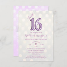 Lila Sparkle Foil Sweet 16 Geburtstag Foto