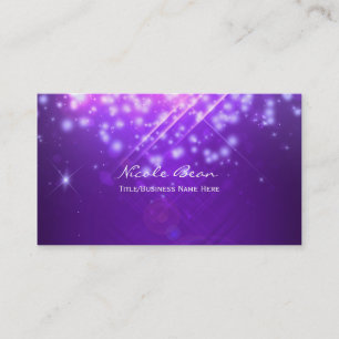 Lila Sparkle Glamour Chic Business Card Visitenkarte