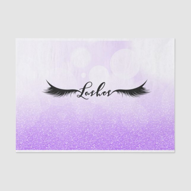 Lila Sparkle Glitzer Beauty Eyelashes Lashes Seidenpapier (Vorderseite)