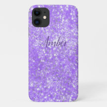 Lila Sparkle Glitzer Elegante Personalisiert