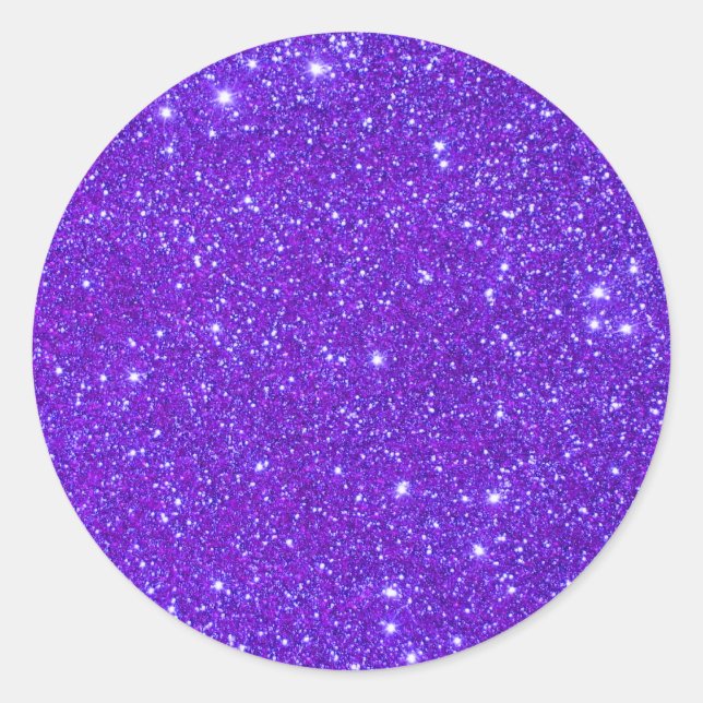 Lila Sparkle Glitzer - Individuelles Design Runder Aufkleber (Vorderseite)