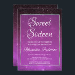 Lila Sparkle Sky Sweet 16 Geburtstag Einladung<br><div class="desc">Violet Lila 16 . Geburtstag Starry Night Sky Sparkle Lila Ombre Party Einladung mit Silver Foil Trim. Diese Einladung ist ideal für die Sparkle Girly Sweet 16 Geburtstagsparty,  die Lila feiern möchte.</div>