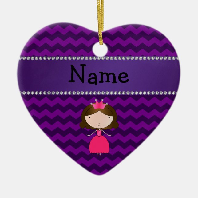 Lila Sparren personalisierter rosa Keramik Ornament (Vorne)