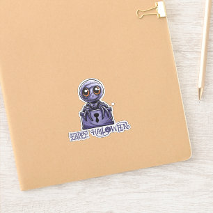 Lila Spider Grabstein Aufkleber