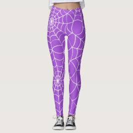 Lila Spider Web Halloween-Leggings Leggings