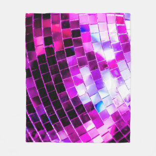 Lila Spiegelungs-Disco-Ball Fleecedecke