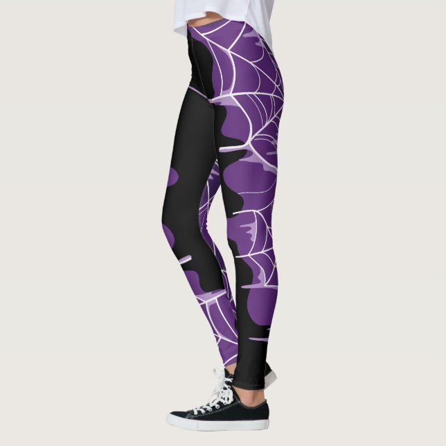 Lila Spinnennetzhahn Leggings (Links)
