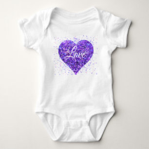 Lila Spinnfolgen, Graffiti-Valentin-Liebe Baby Strampler