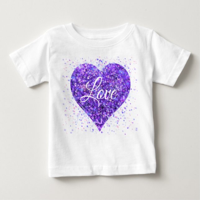 Lila Spinnfolgen, Graffiti-Valentin-Liebe Baby T-shirt (Vorderseite)