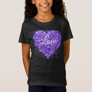 Lila Spinnfolgen, Graffiti-Valentin-Liebe T-Shirt