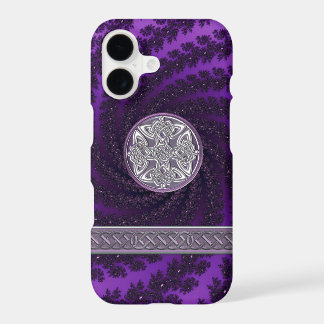 Lila Spiral Fraktal Celtic Knot iPhone X Case