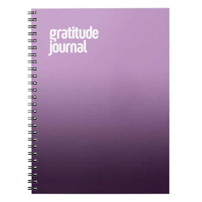 Lila Spiral-Notebook - "Dankesblatt" Notizblock (Vorderseite)