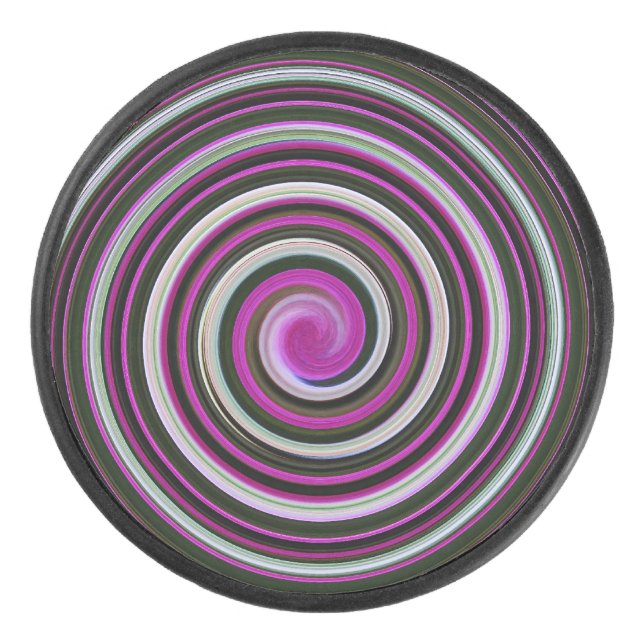 Lila Spiralbild Eishockey Puck (Vorderseite)
