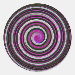 Lila Spiralbild Runder Aufkleber