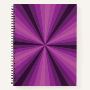 Lila Spiralblock mit optischer Täuschung Notizbuch