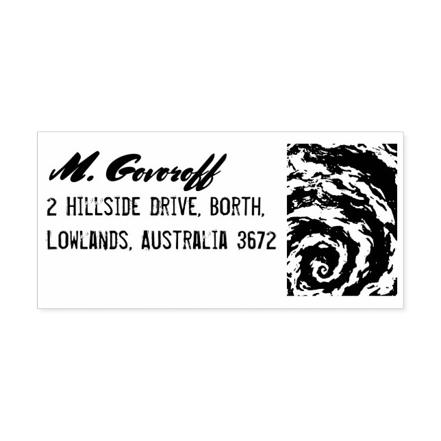 Lila Spiralgalaxie Gummistempel (Prägung)