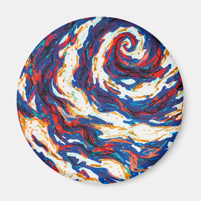 Lila Spiralgalaxie Magnet (Vorne)