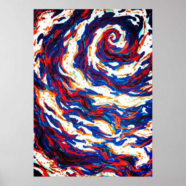 Lila Spiralgalaxie Poster (Vorne)