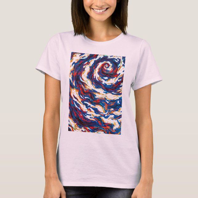 Lila Spiralgalaxie T-Shirt (Vorderseite)