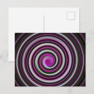 Lila Spiralmuster Postkarte