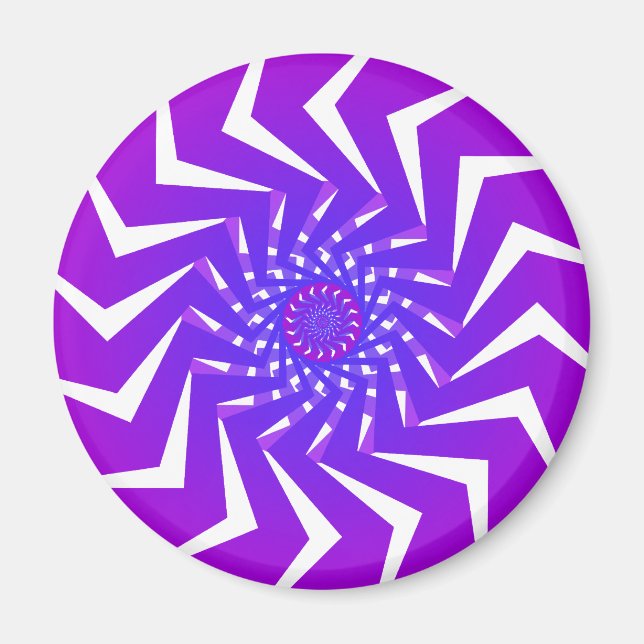 Lila Spiralmuster: Vector Art: Magnet (Vorne)