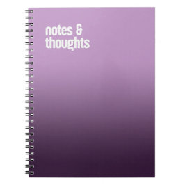 Lila SpiralNotebook - "Notes & Thought"-Journal Notizblock