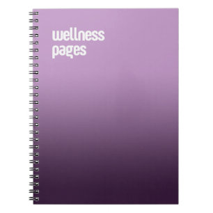 Lila SpiralNotebook - "Wellness Pages" Journal Notizblock