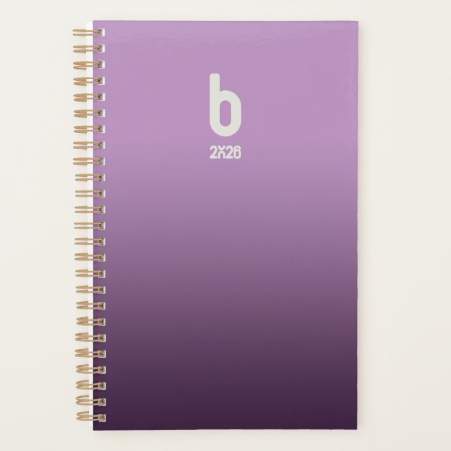 Lila Spiralplaner – 2026 Breath Planer (Vorderseite)