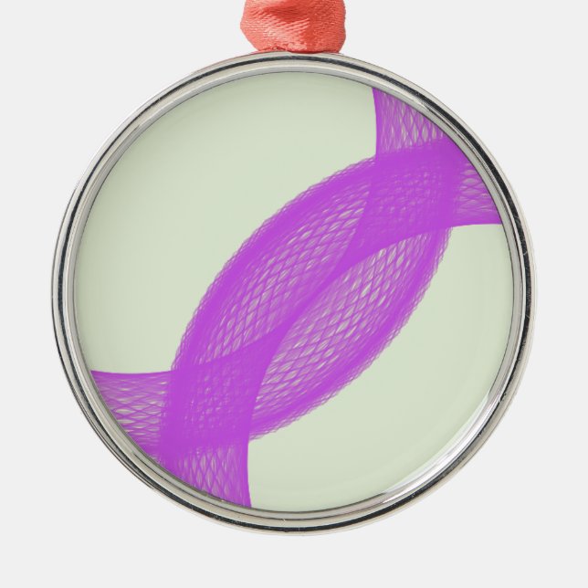 lila spirituelle Erfüllung Silbernes Ornament (Vorne)