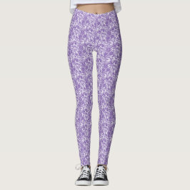 Lila Spitze auf weißem Hintergrund Leggings