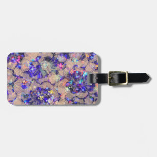 Lila Spitze-Rosen Gepäckanhänger