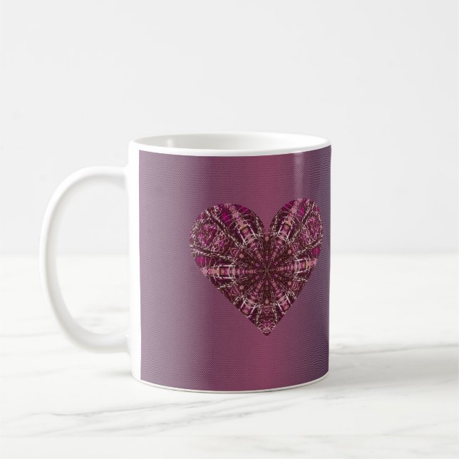Lila Spitzentembroidere Kaffeetasse (Links)