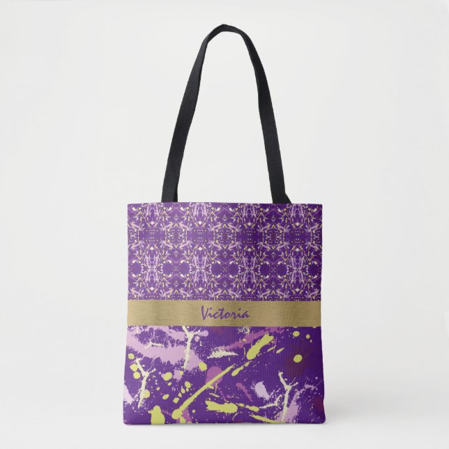 Lila Splash Monogramm (Vorderseite)