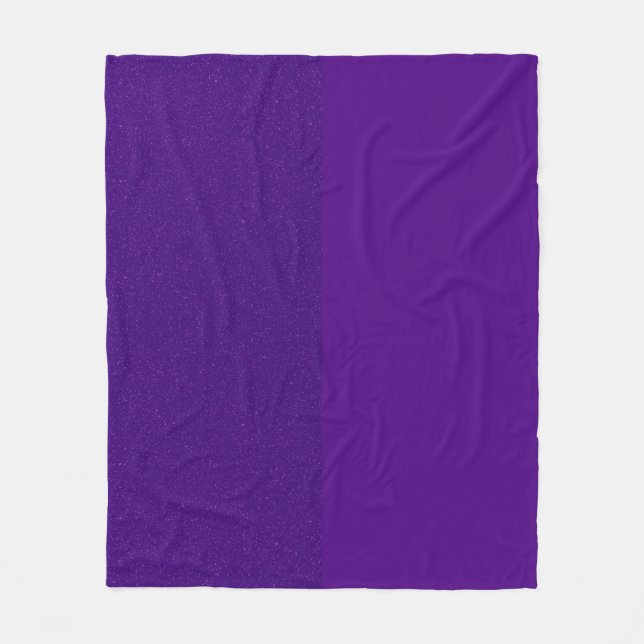 Lila Split Glitzer Fleece Blanket - Anpassbar (Vorderseite)