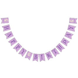 Lila Spooky One Ghost Happy Geburtstag Halloween Wimpelkette