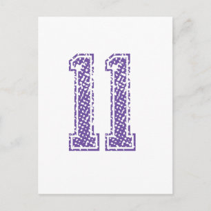 Lila Sport Jerzee Nummer 11.png Postkarte